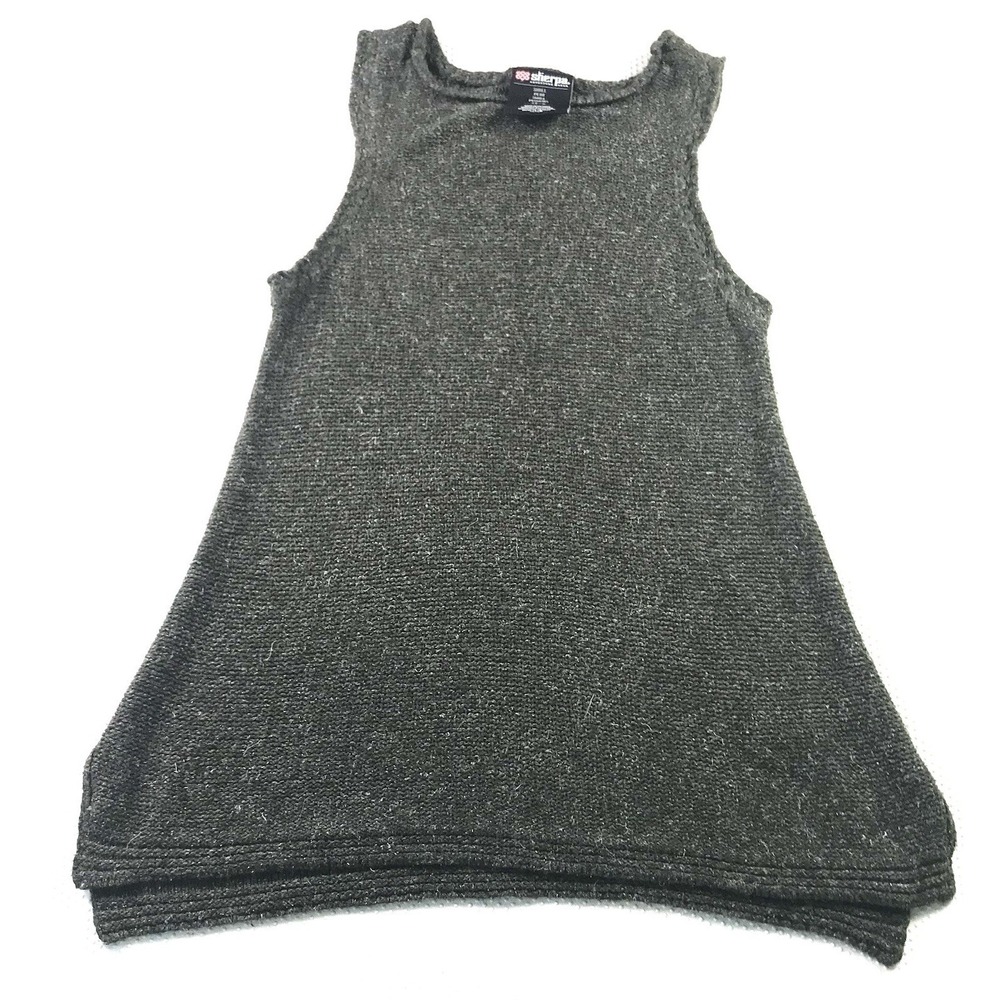 Sherpa Adventure Gear Sleeveless Textured Tank Top Women's Small Gray Green